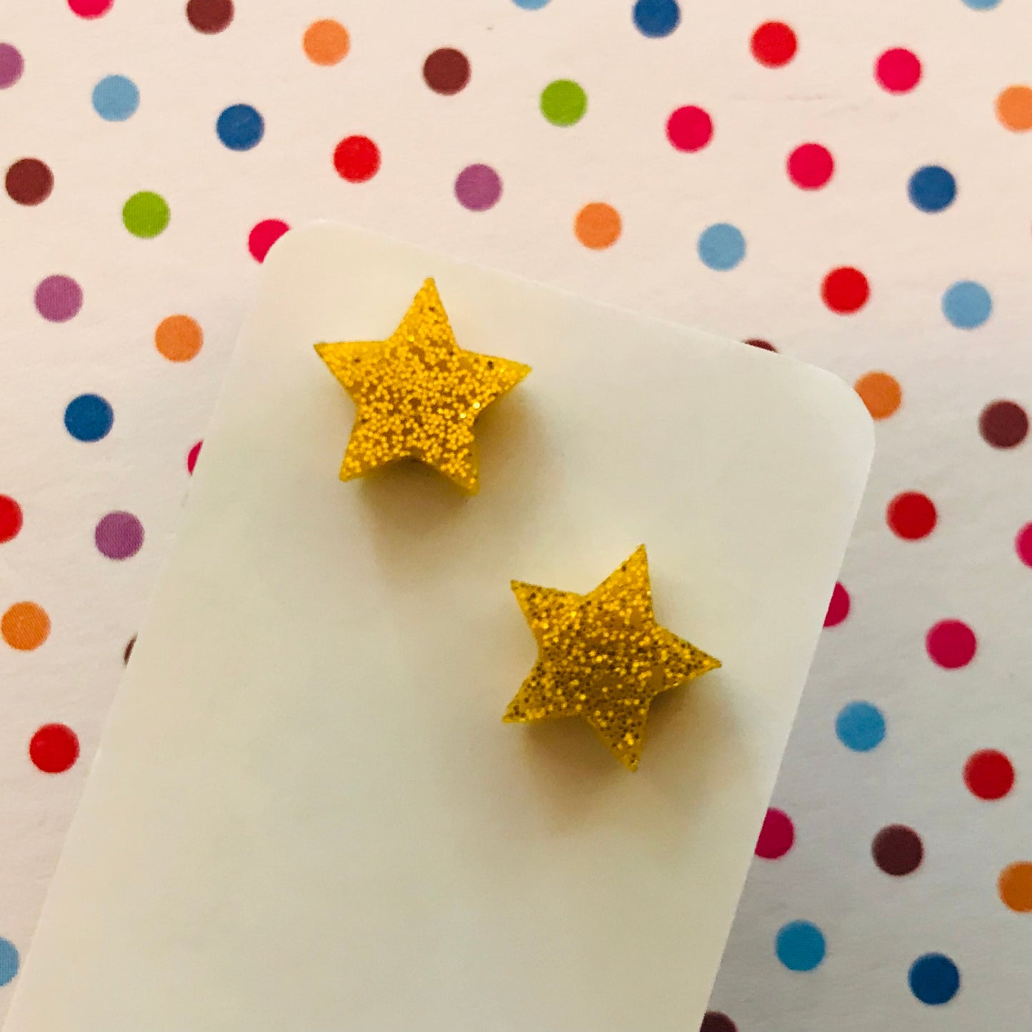 Novelty Studs Earrings - Graphic Acrylic