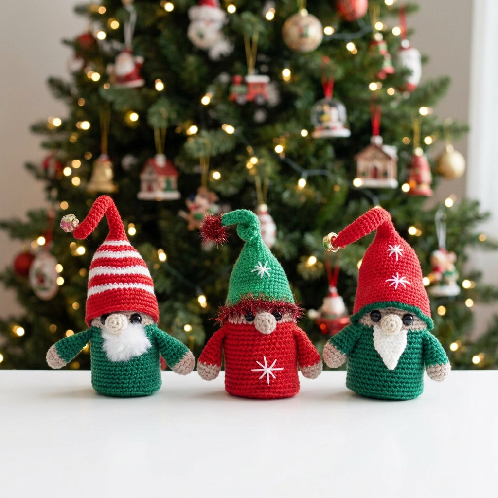 Christmas Shelf Elf Mini Gnome Crochet Toy