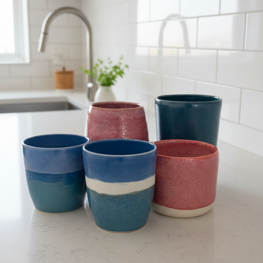 Handmade Pottery Hug Mugs