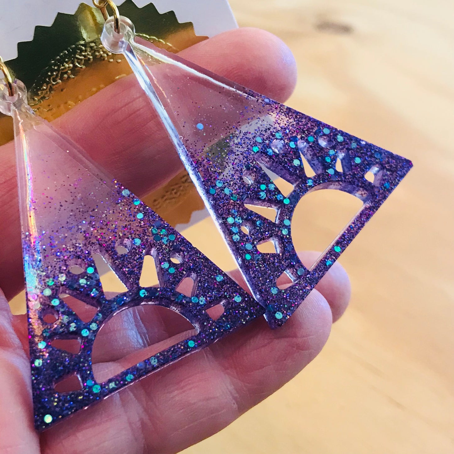 Novelty Resin Sparkle Dangles Earrings
