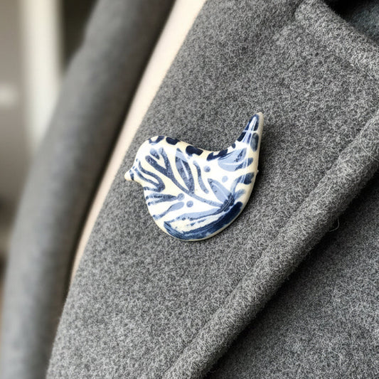Handcrafted Pottery Birdy Brooches