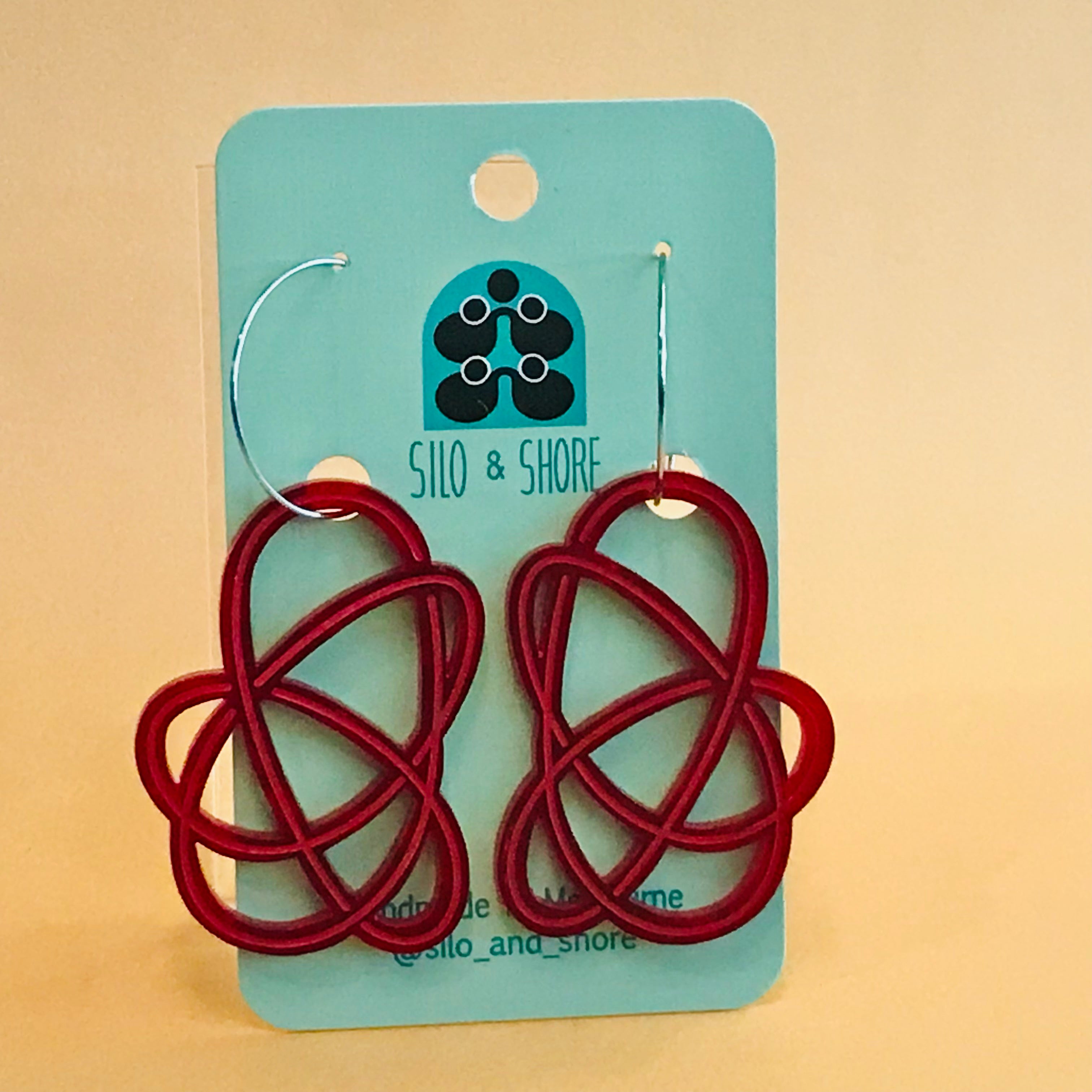 Art Deco Acrylic Earrings - Scribbles (extra large)