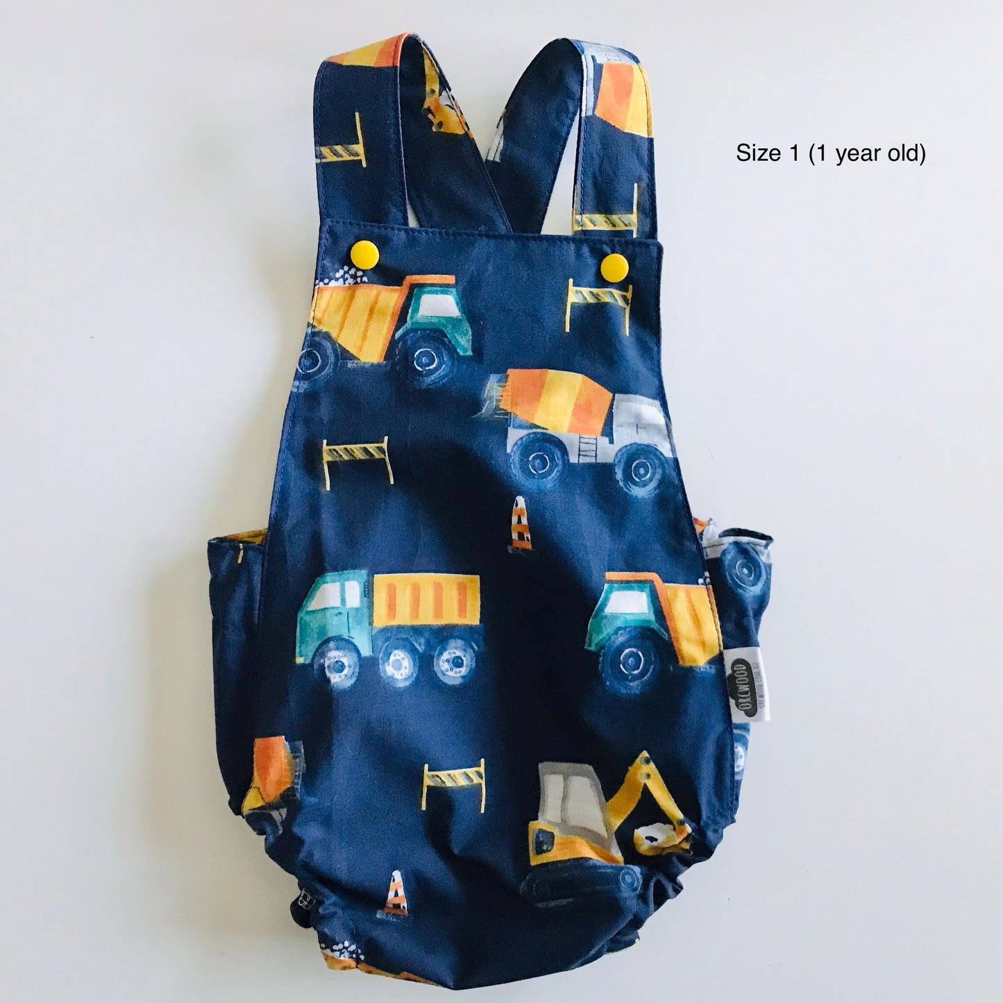 Baby Toddler Summer Romper - Diggers & Trucks