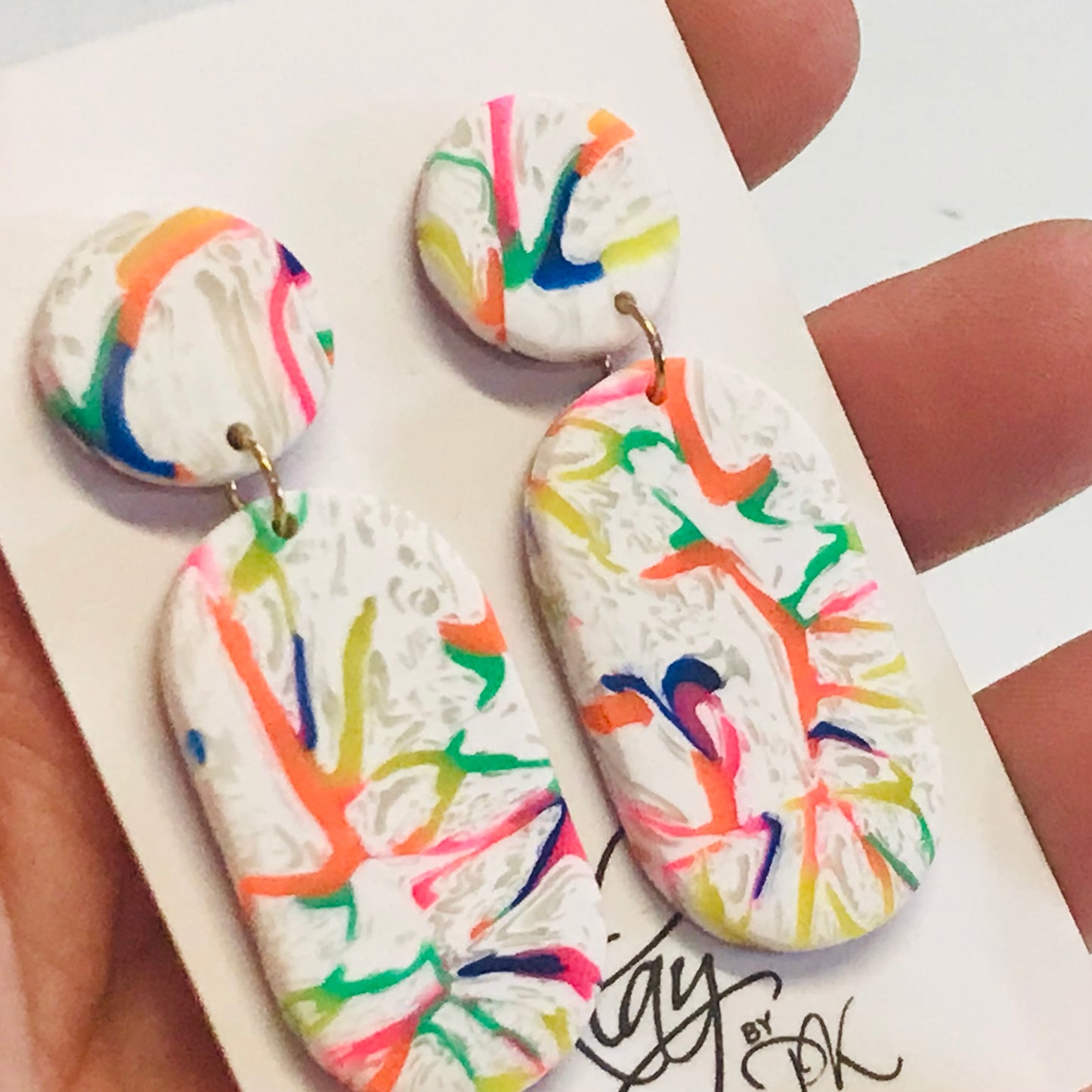 Handmade Polymer Clay Earrings - Tropical