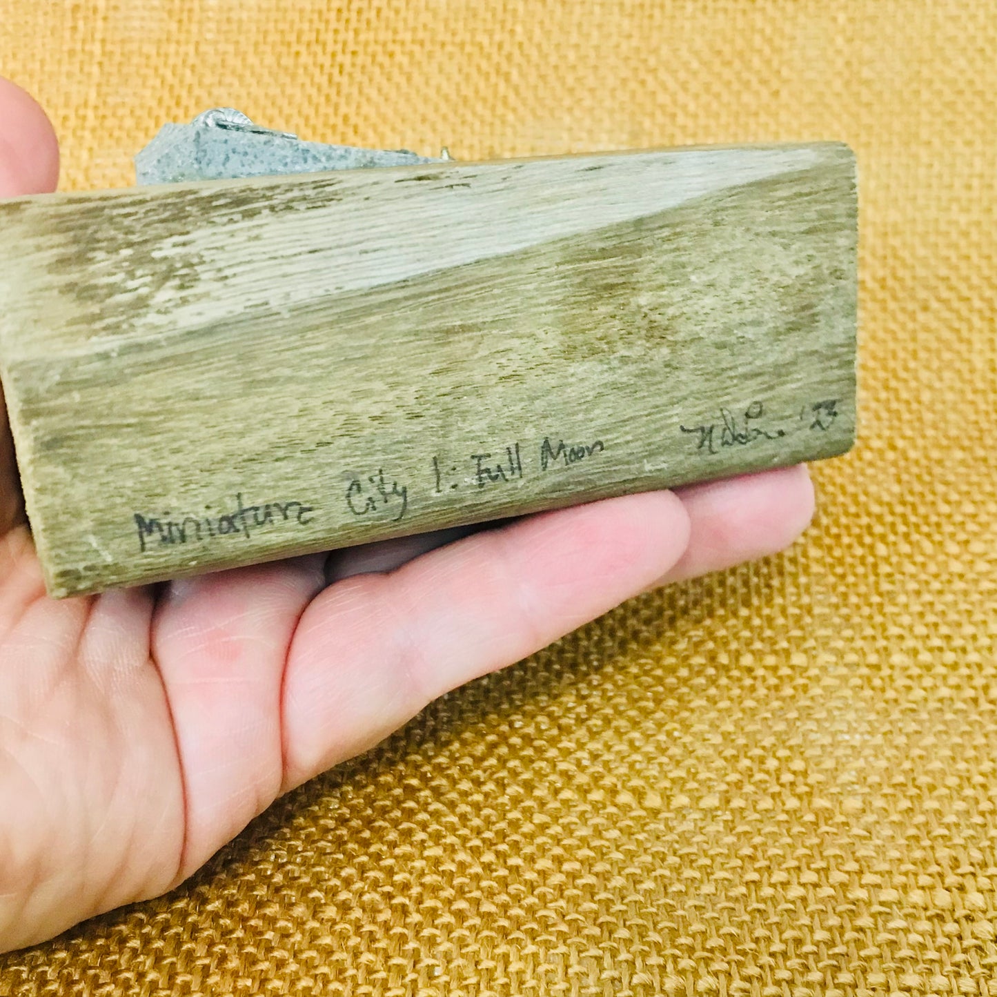 Found Object Sculpture - Miniature City 1: Full Moon