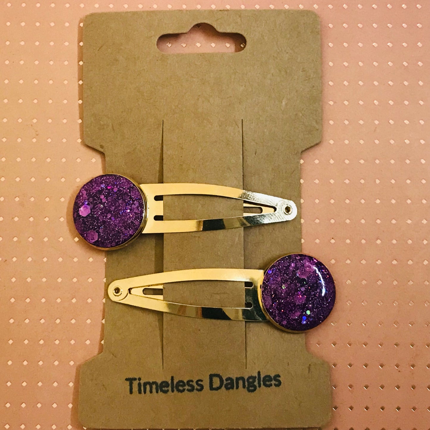 Resin Sparkle Hair Clips - Set of 2