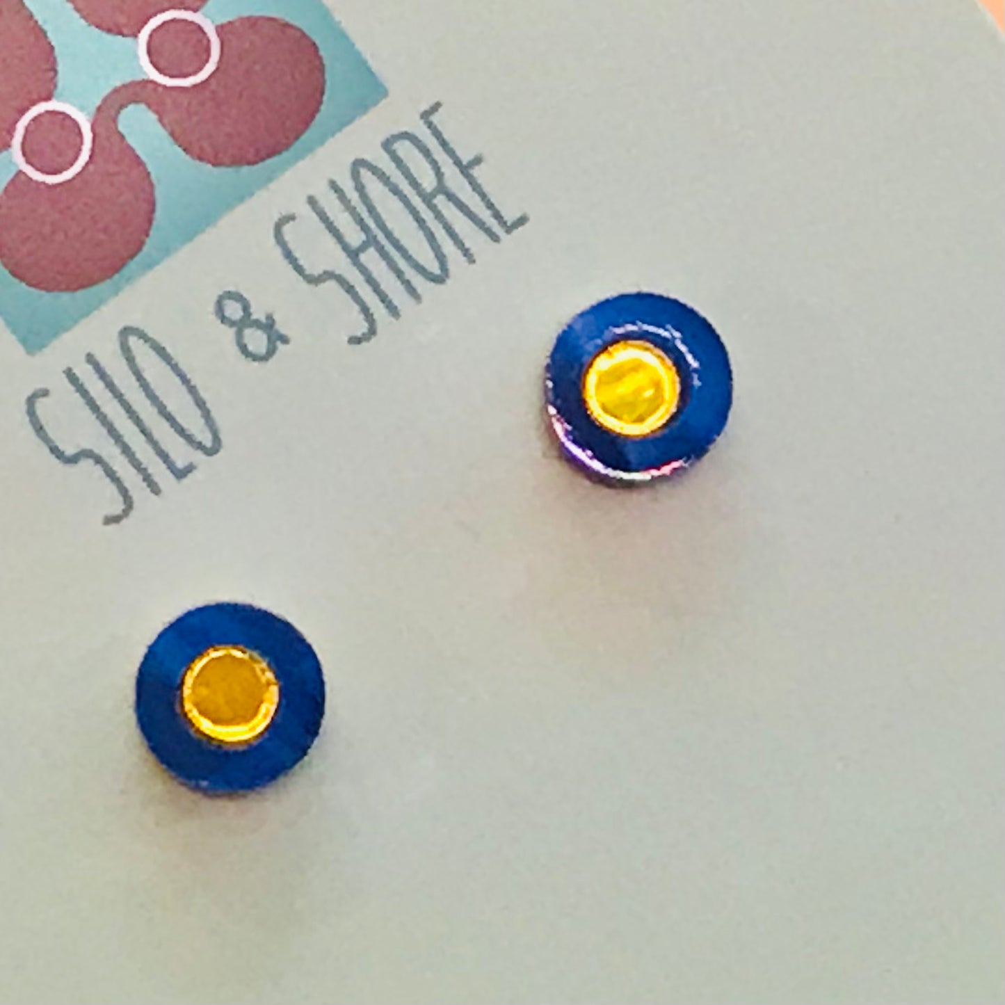 Art Deco Acrylic Earrings - Micro Studs