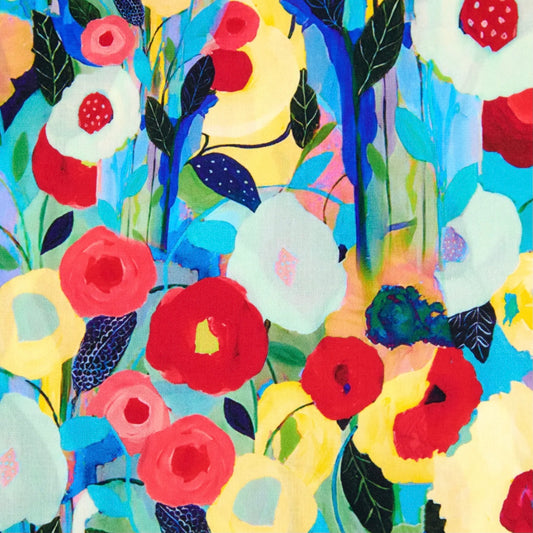 Custom Lamp Shade only - Multi Blue Floral