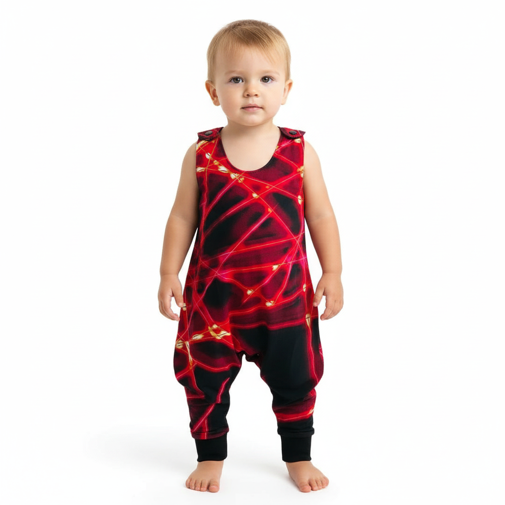 Baby Toddler Long Romper - Laser Lines