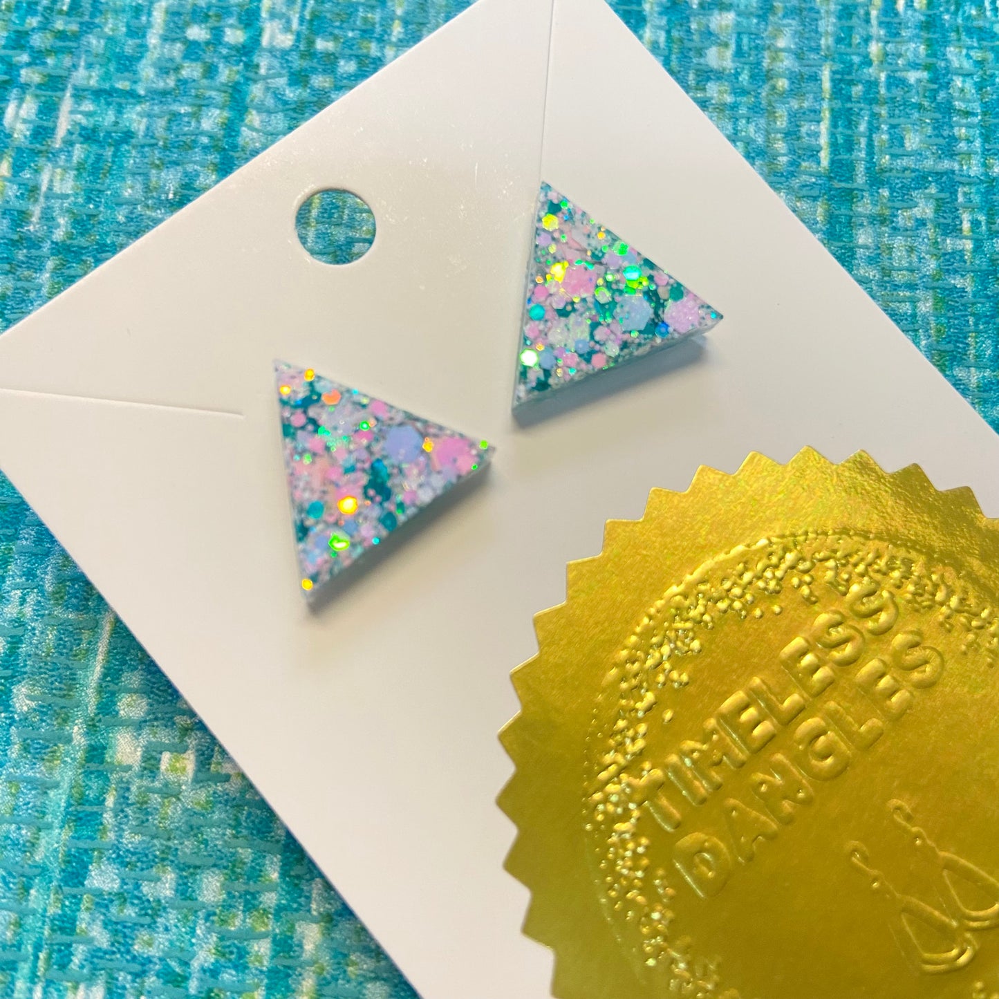 Novelty Resin Sparkle Stud Earrings