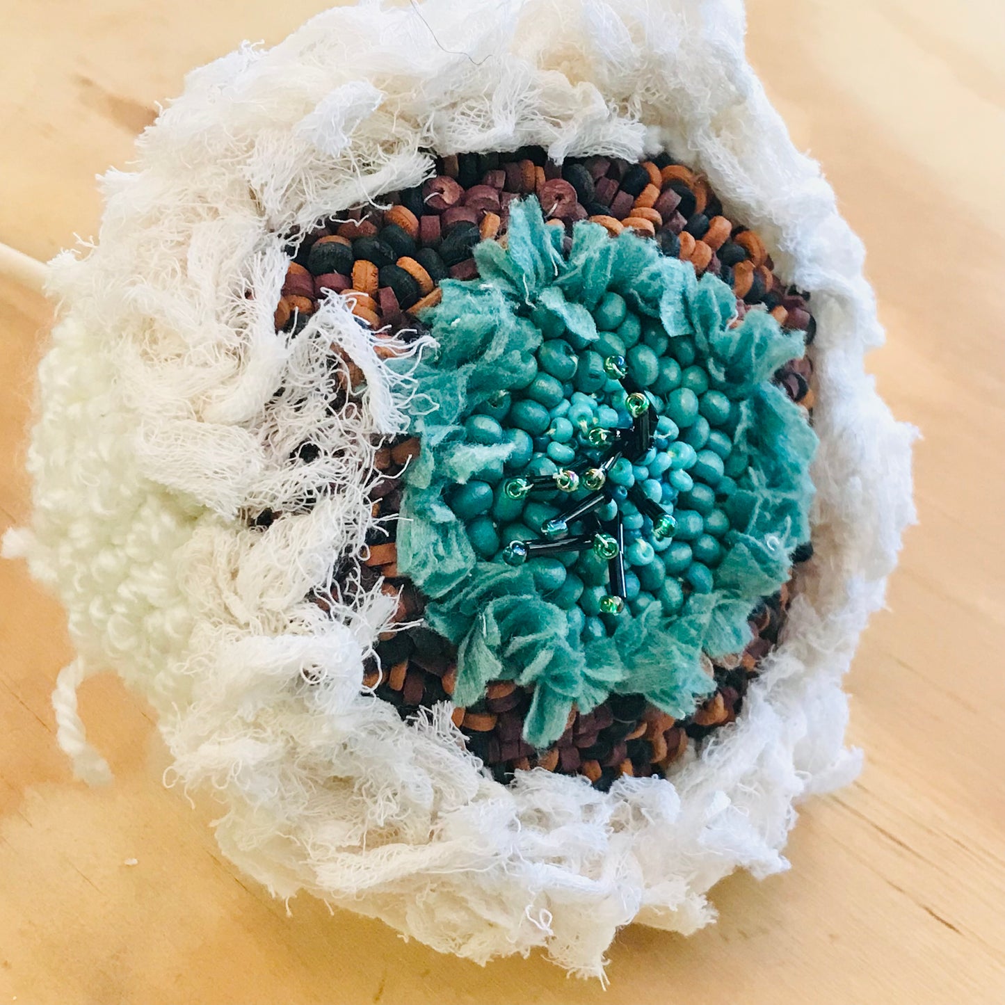 Hand Beaded Cloth Flowers