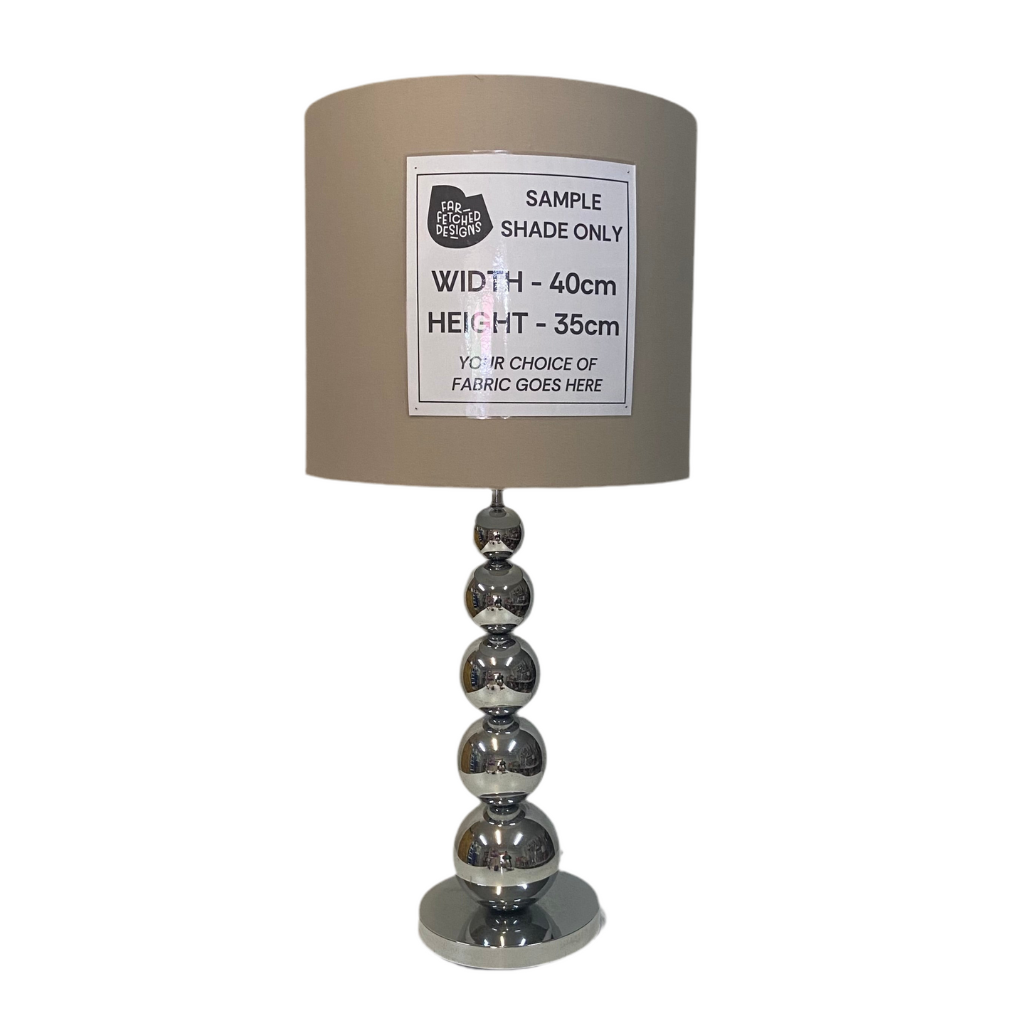 Lamp Base Only - Stacked Chrome Orb Table Lamp