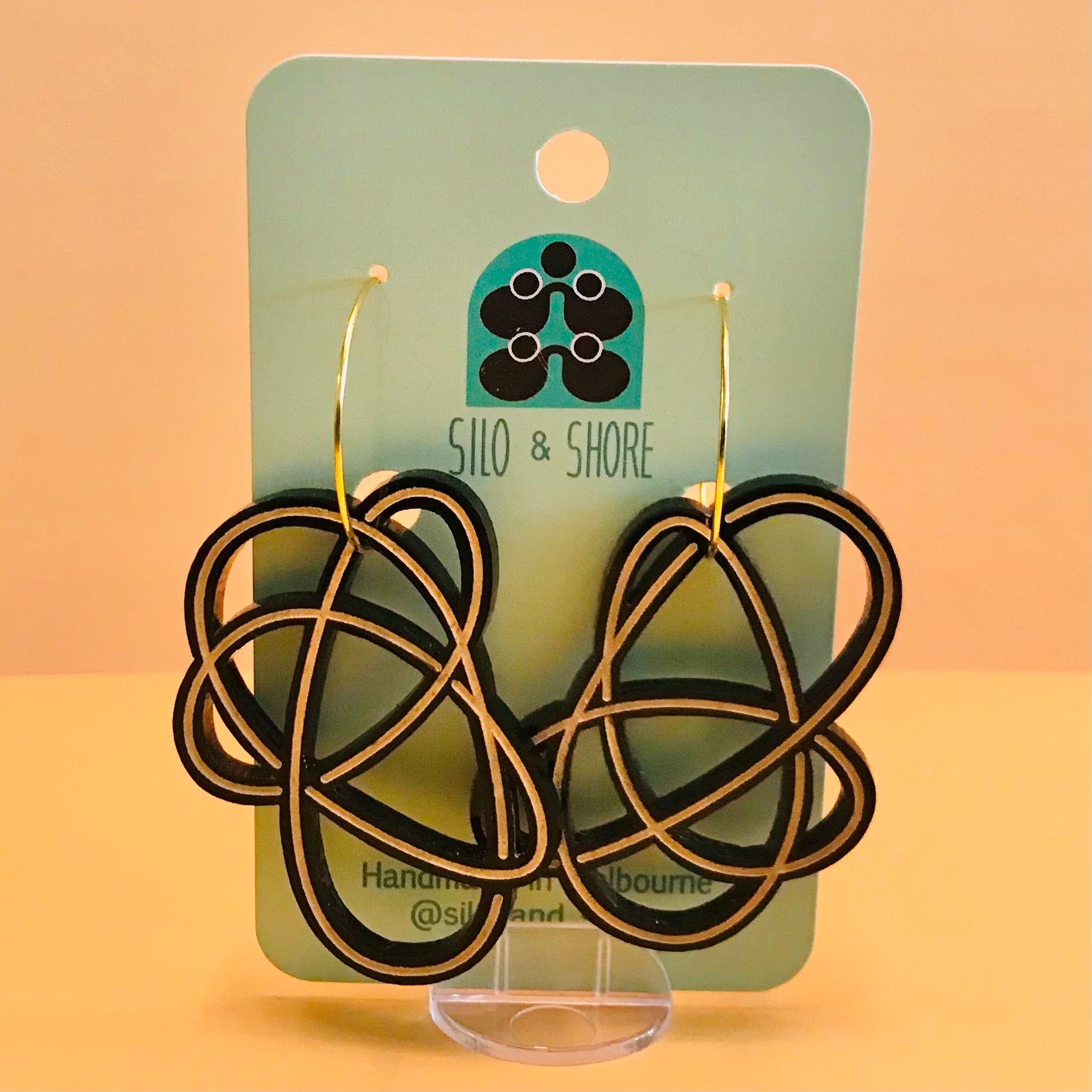 Art Deco Acrylic Earrings - Scribbles (extra large)