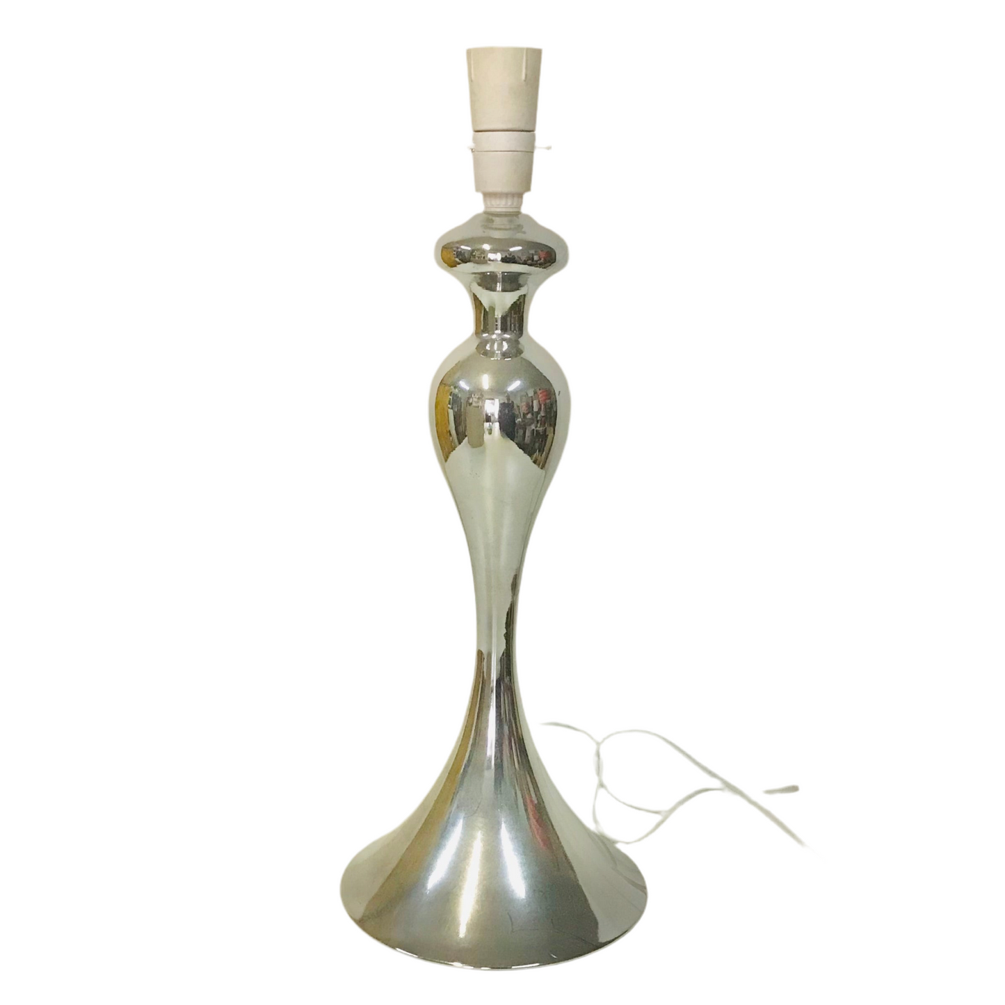Lamp Base Only - Trumpet Chrome Table Lamp