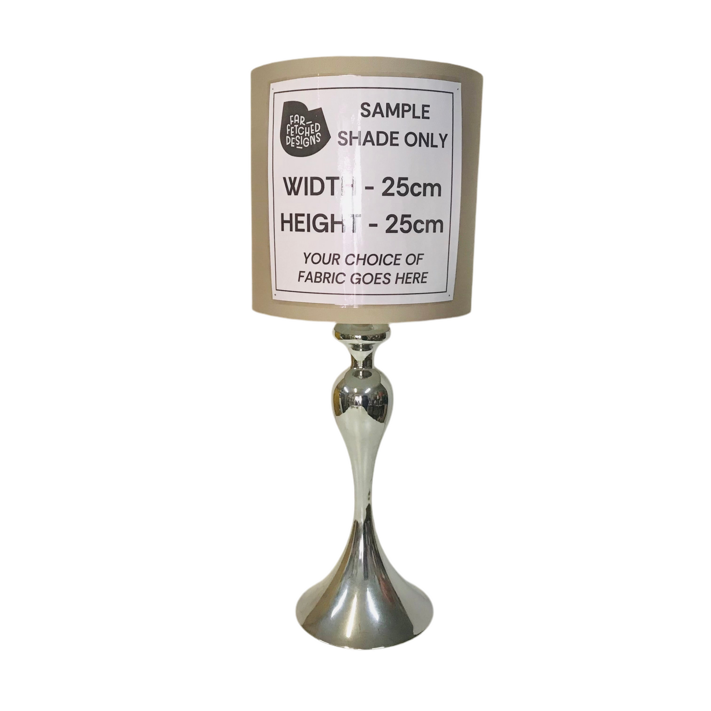 Lamp Base Only - Trumpet Chrome Table Lamp