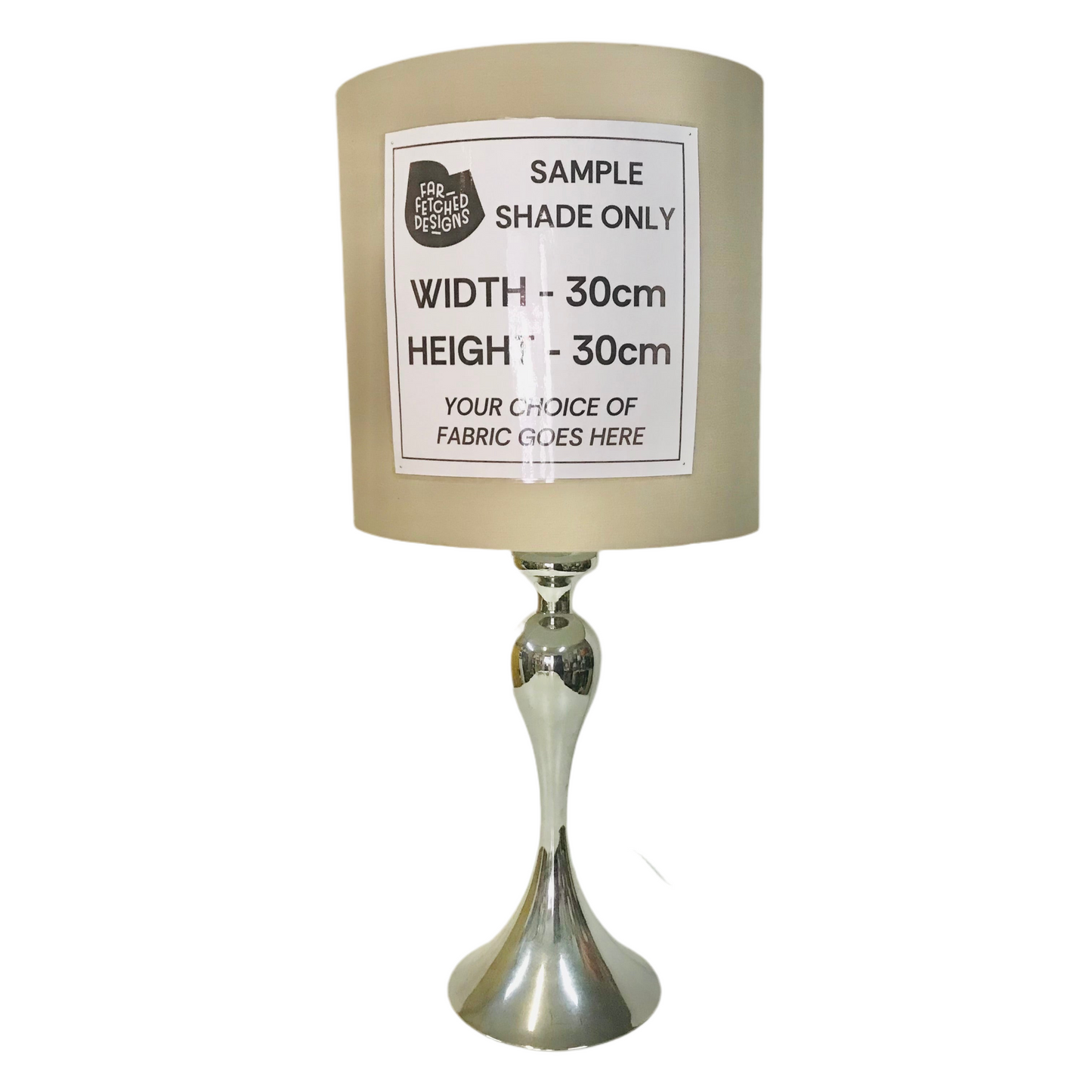 Lamp Base Only - Trumpet Chrome Table Lamp