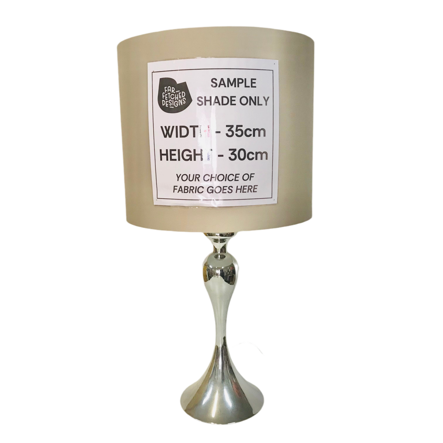 Lamp Base Only - Trumpet Chrome Table Lamp