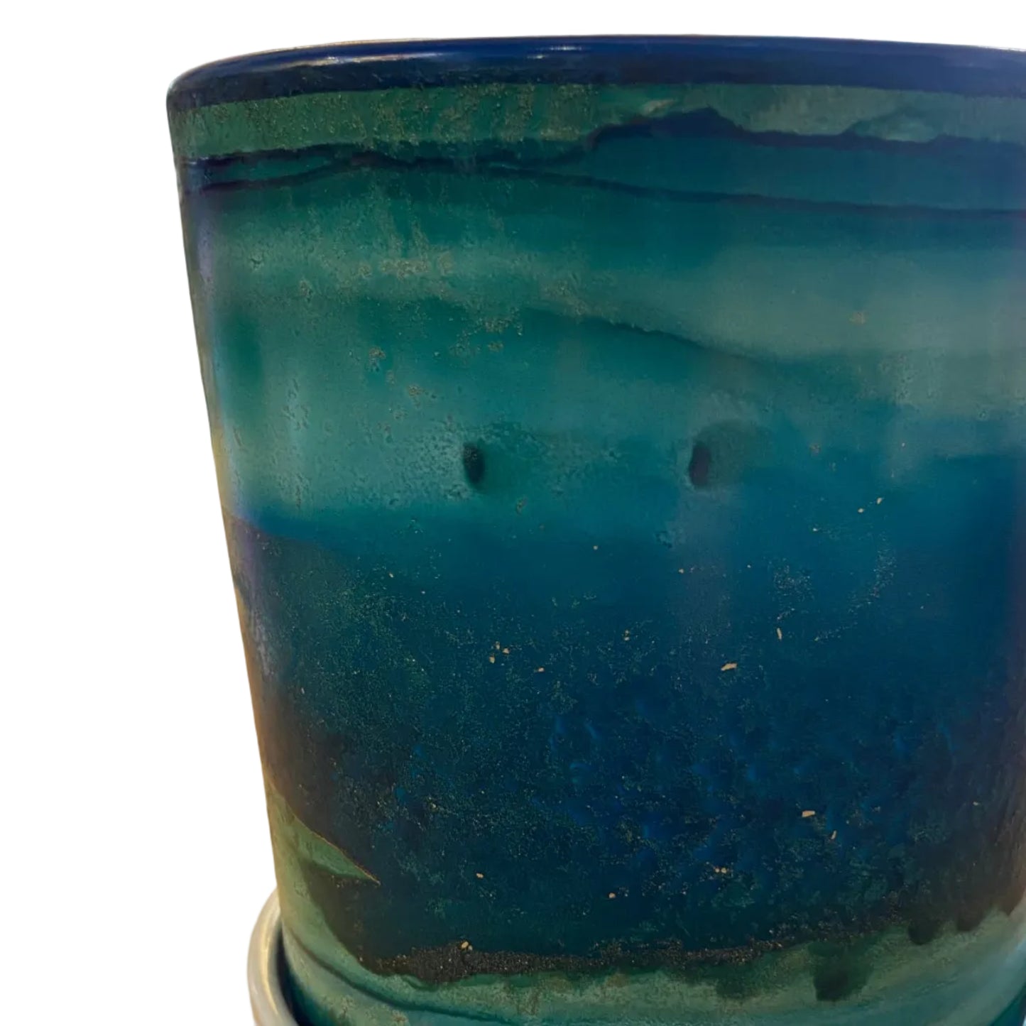 Alcohol Ink planter pot with tray - POT #22