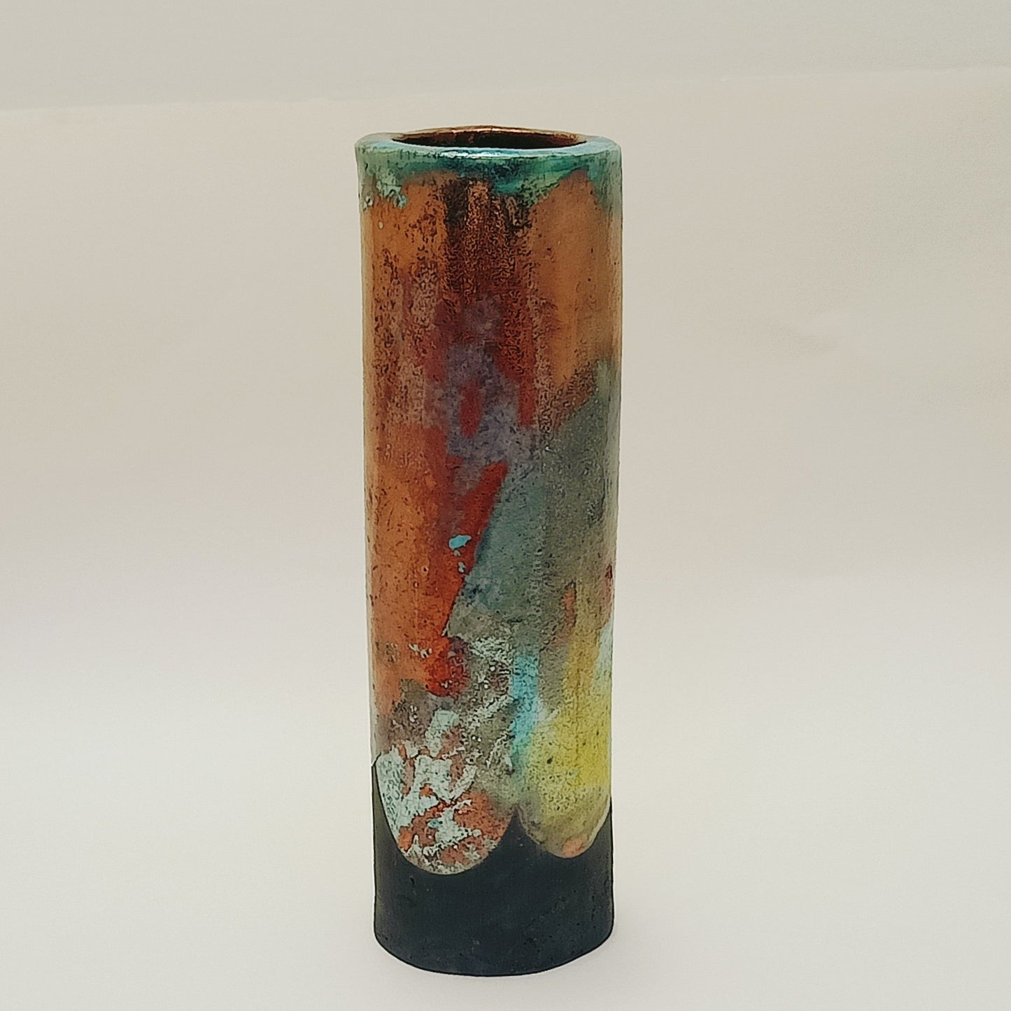 Raku Vase - Lustre Cylinder