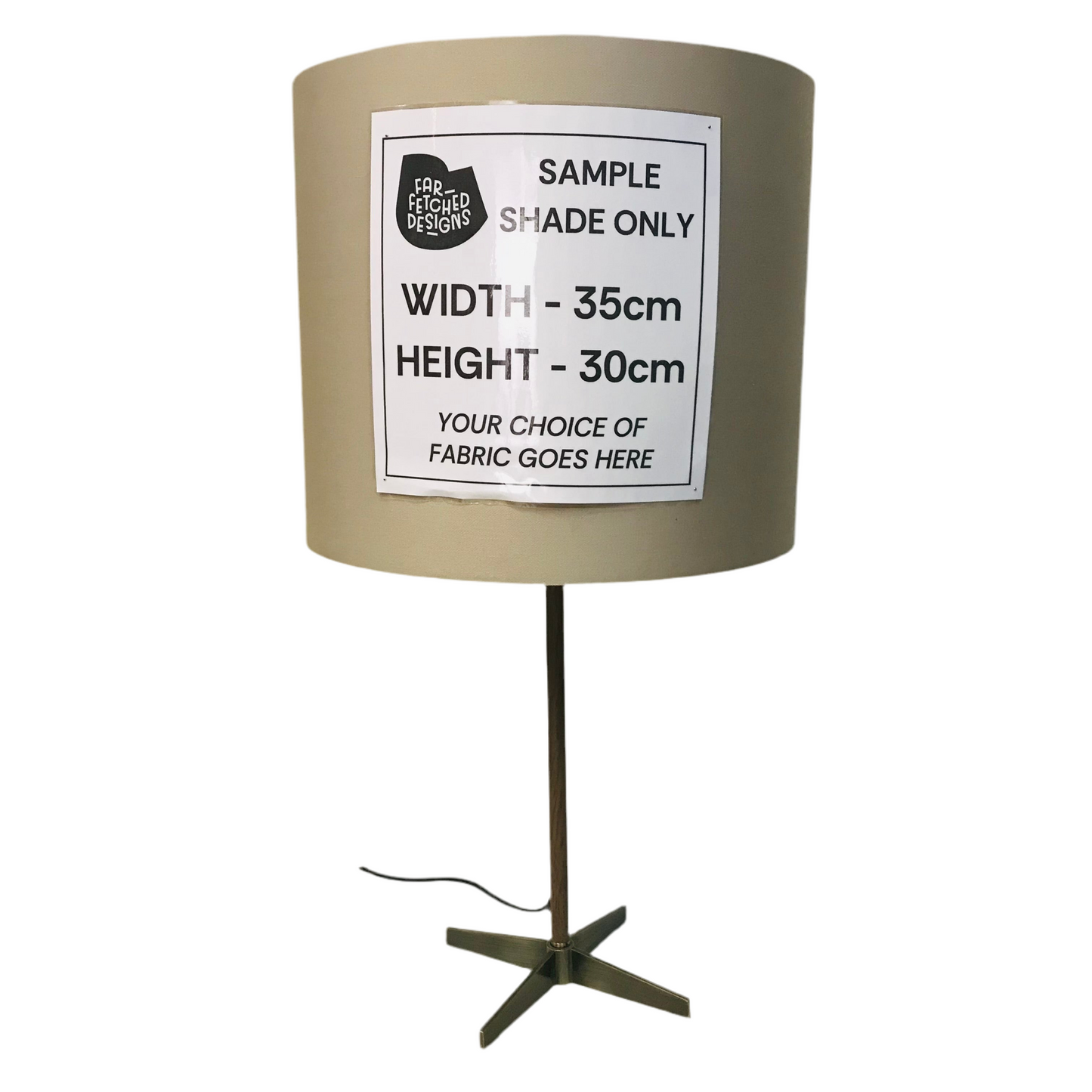 Lamp Base Only - Cross Base Stick Lamp