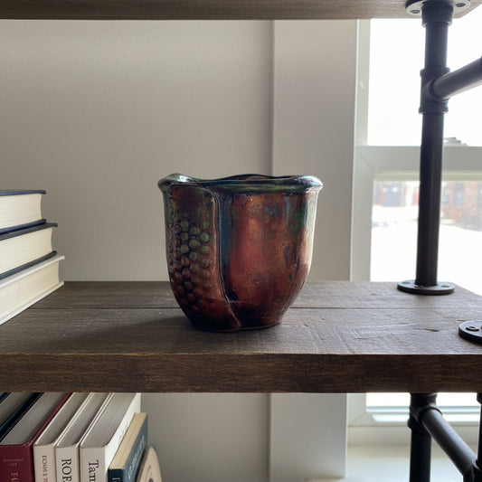 Raku Planter Bowls - Lustre Glaze Inside & Out