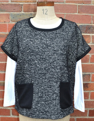Women's Handmade Rider Vest - Black Marle
