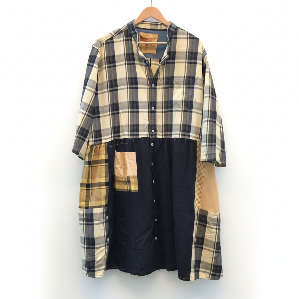 Scarecrow Dress - Yellow and Black Plaid