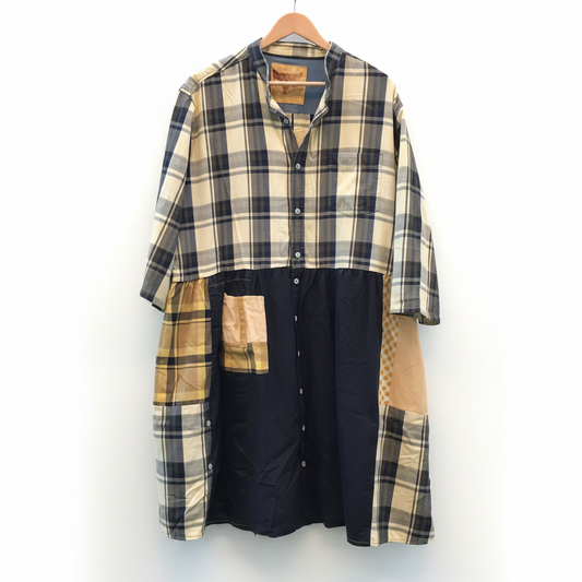 Scarecrow Dress - Yellow and Black Plaid