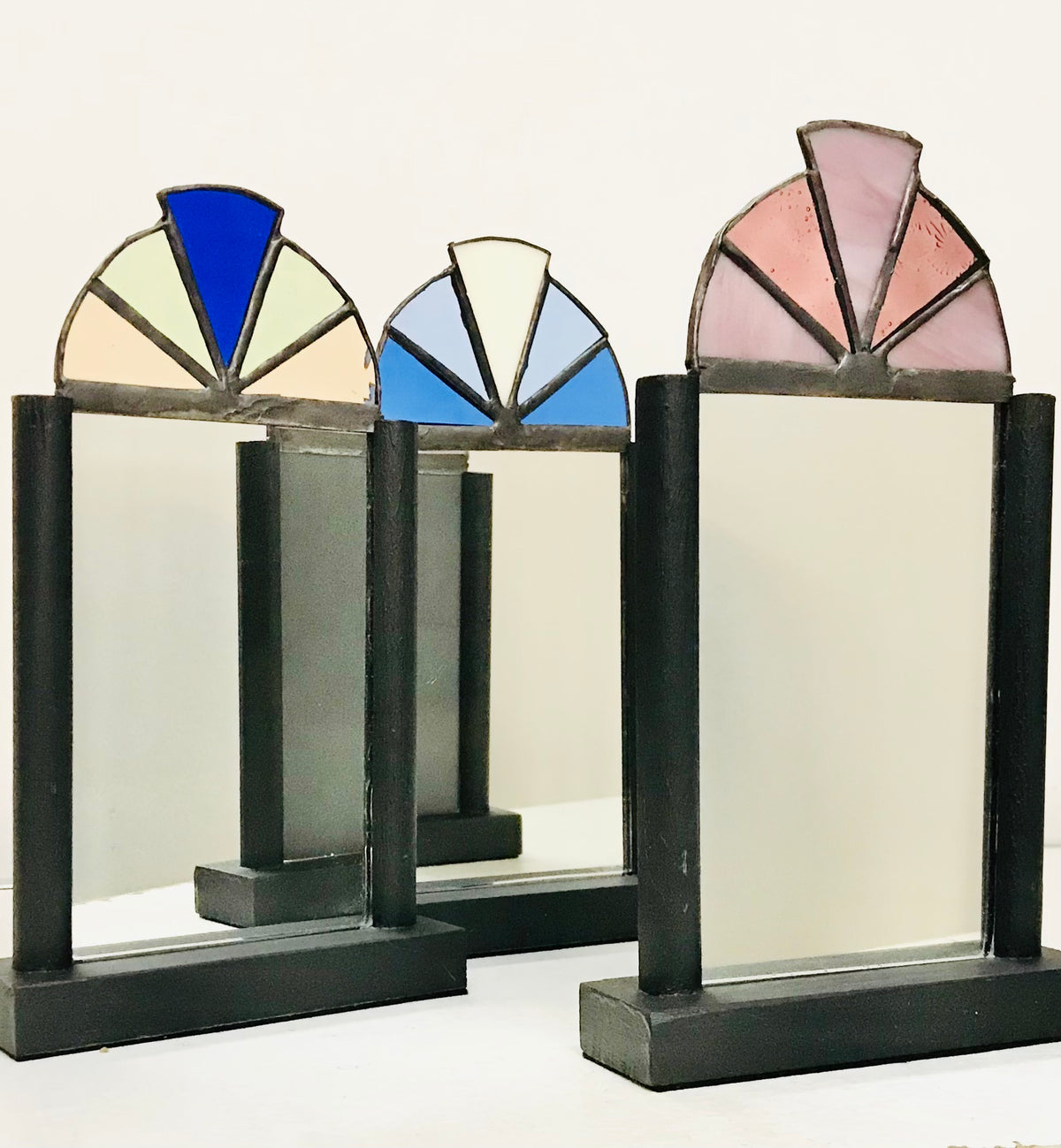 Stained Glass Table Mirror