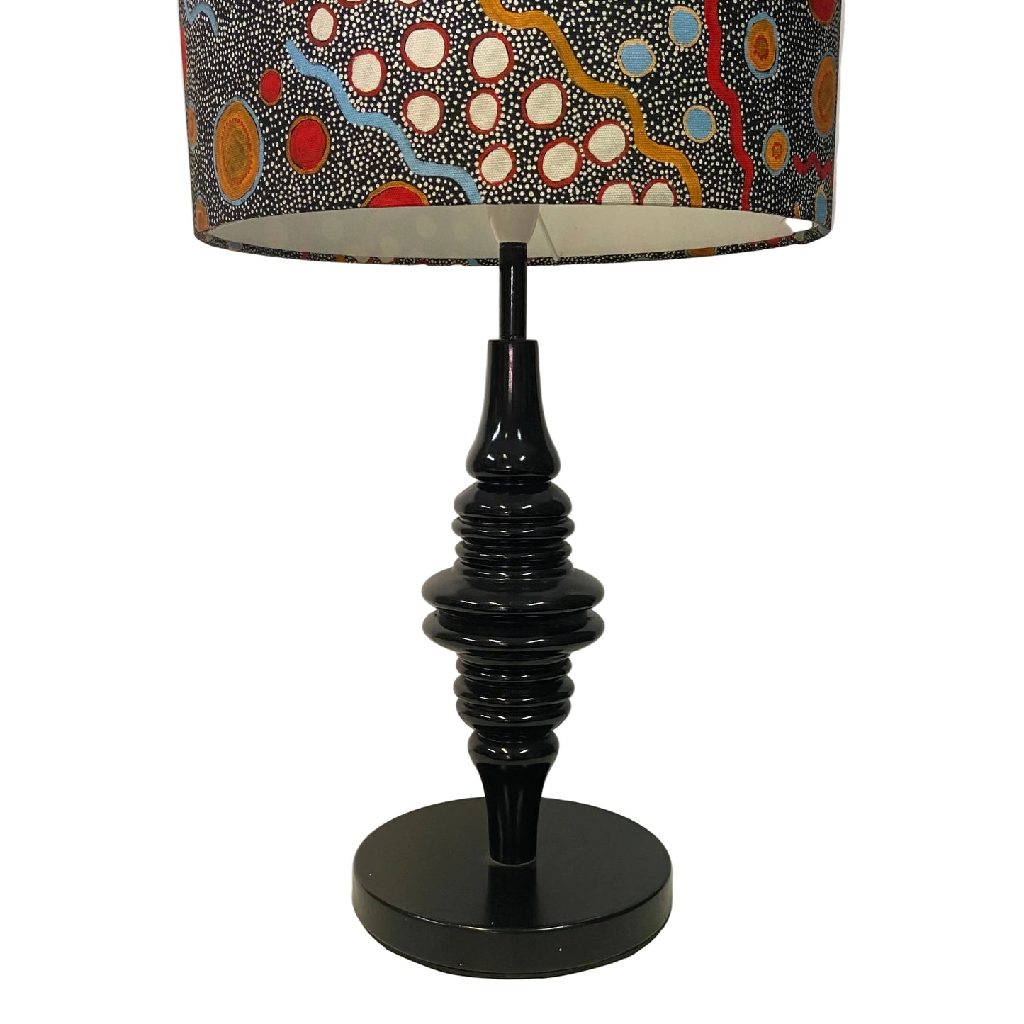 Black Bobbled Table Lamp with Lappi Lappi Dreaming Shade