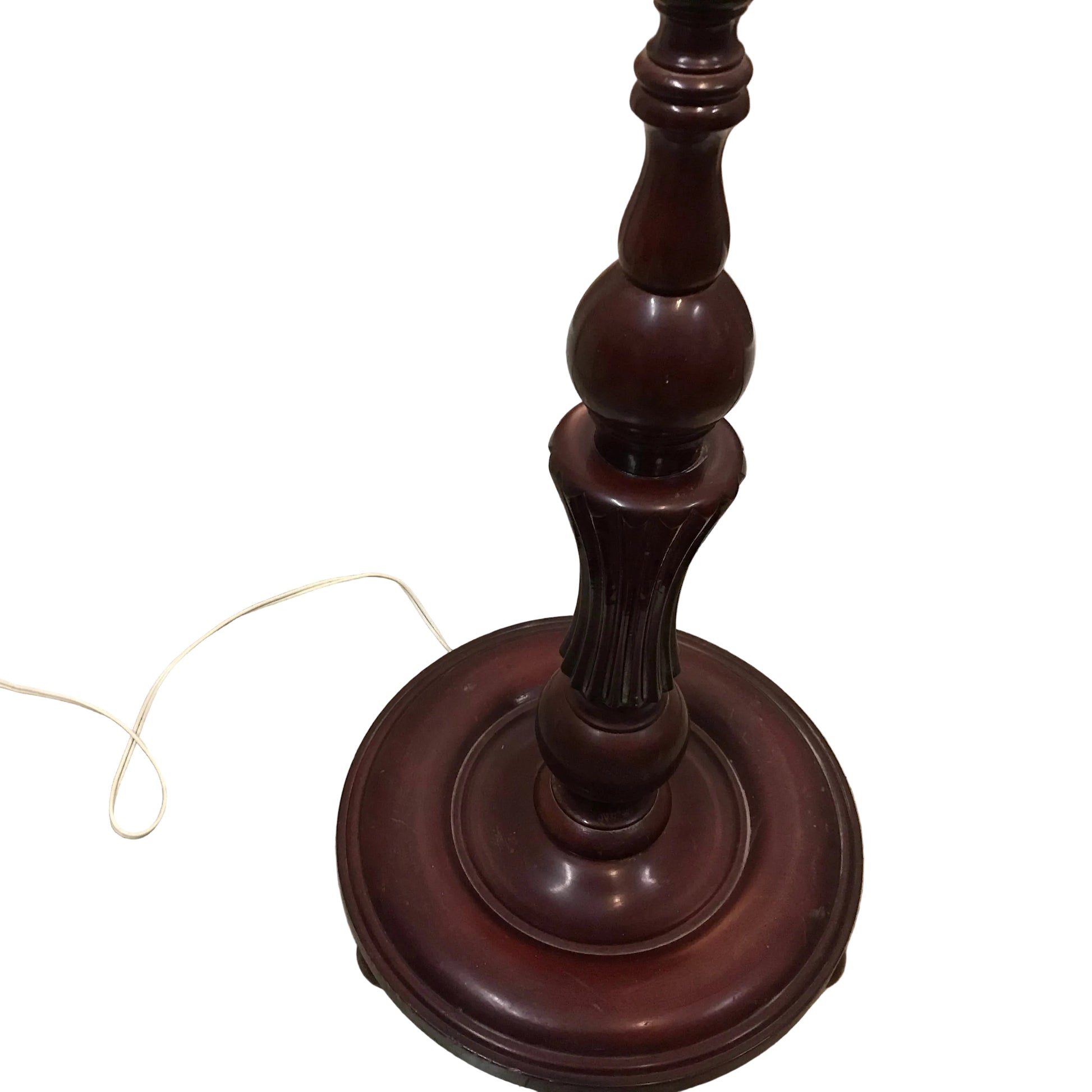 Wooden floor lamp detail