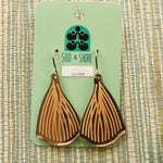 Art Deco Acrylic Earrings - Straw