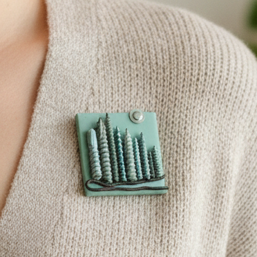 Found Object Brooch - Teeny Tiny City 5