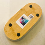 Alcohol Ink Detail Porcelain & Bamboo Oval Tray
