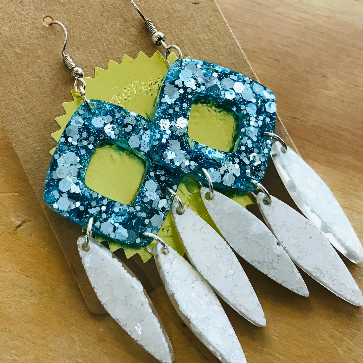 Novelty Resin Sparkle Dangles Earrings