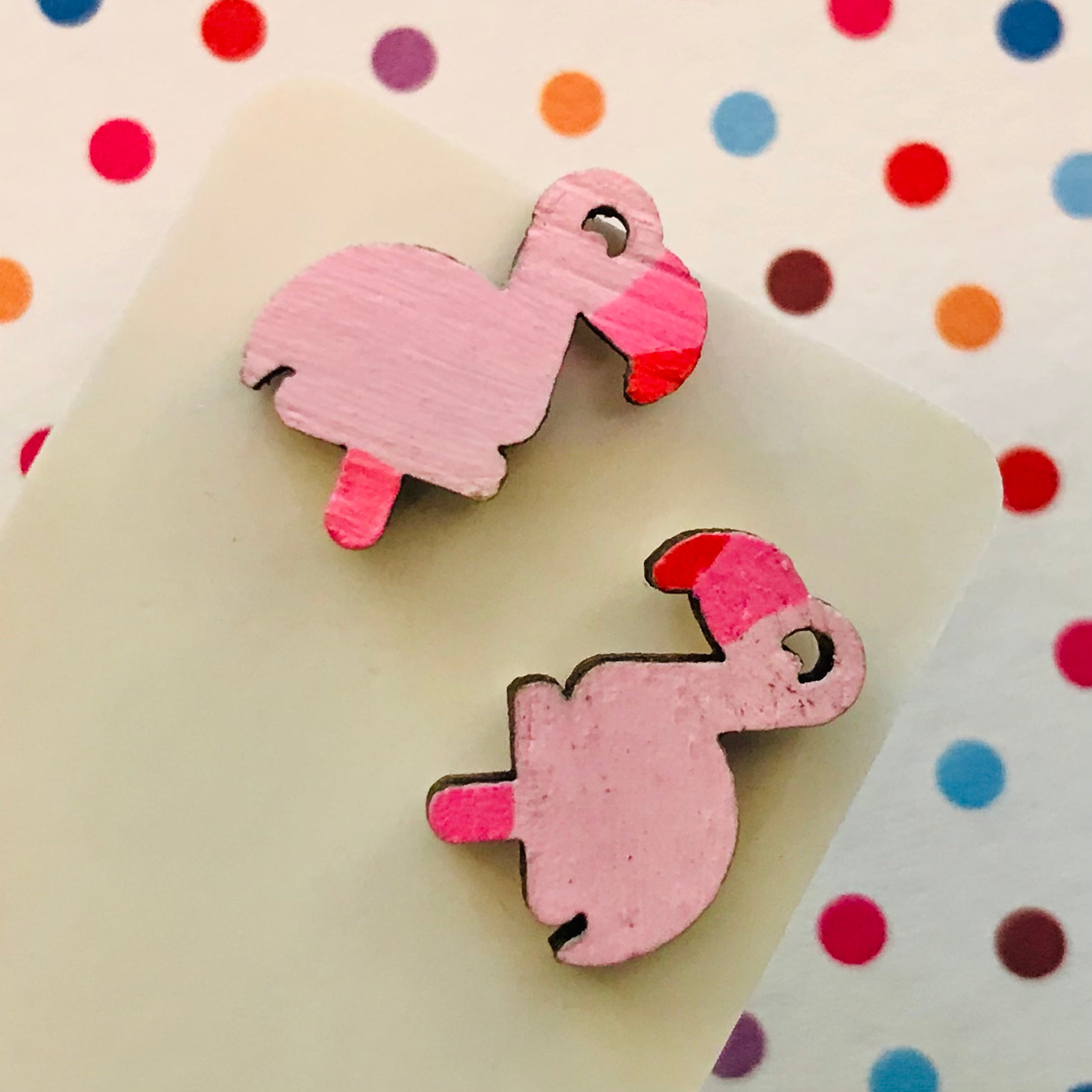 Novelty Studs Earrings - Graphic Wood