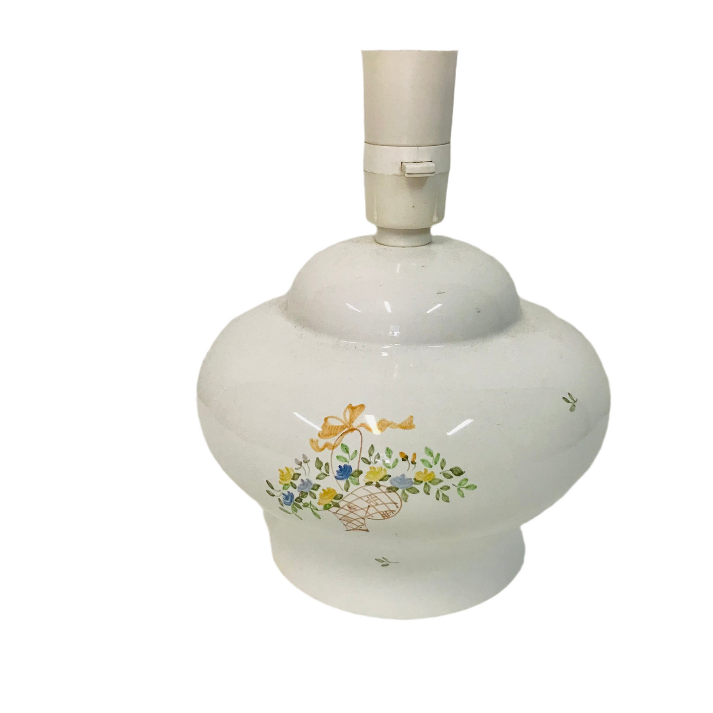 Lamp Base Only - Squat Round Anna Rosa Italy Table Lamp with floral print