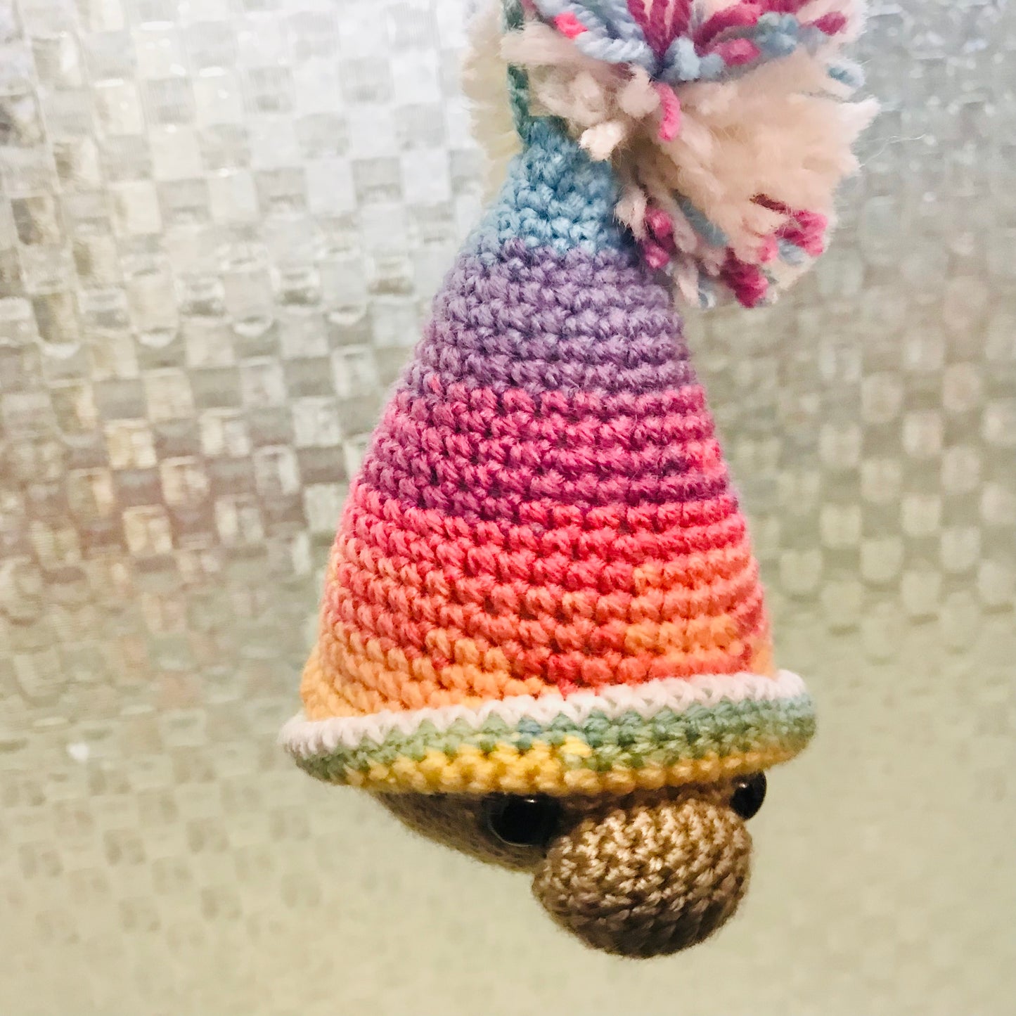 Hanging Crochet Gnome Head