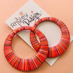 Handpainted Striped Hoops