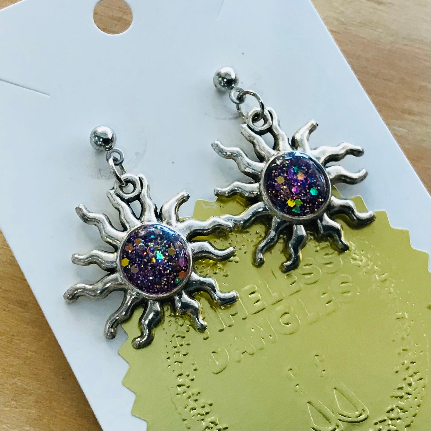 Novelty Resin Sparkle Dangles Earrings