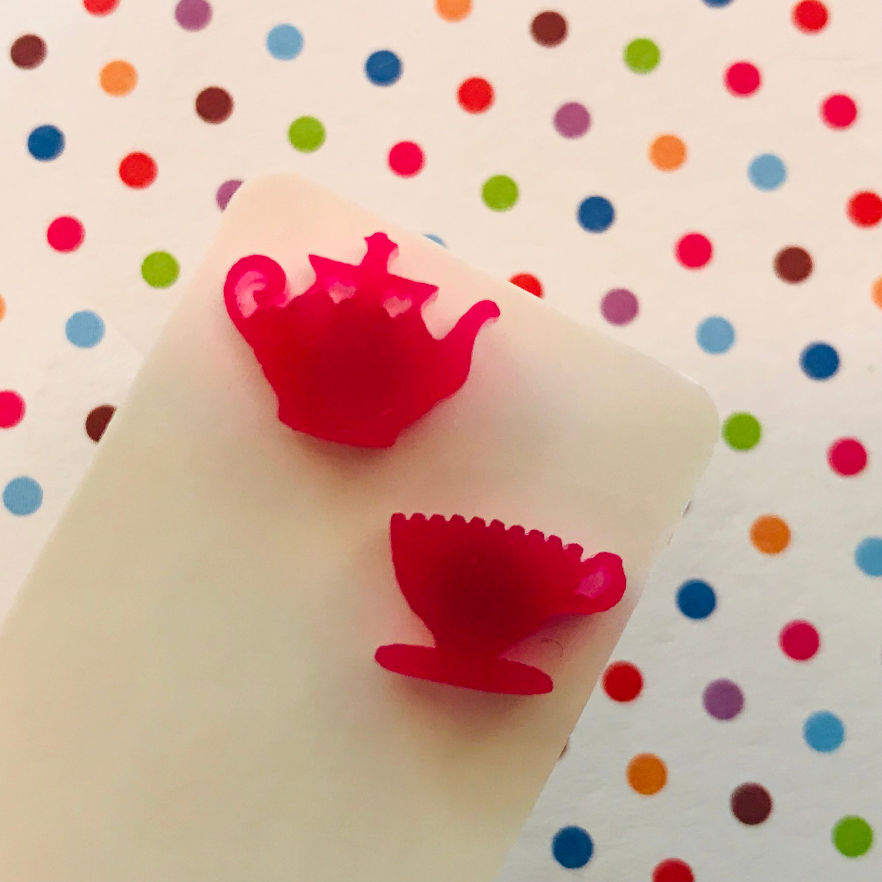 Novelty Studs Earrings - Graphic Acrylic