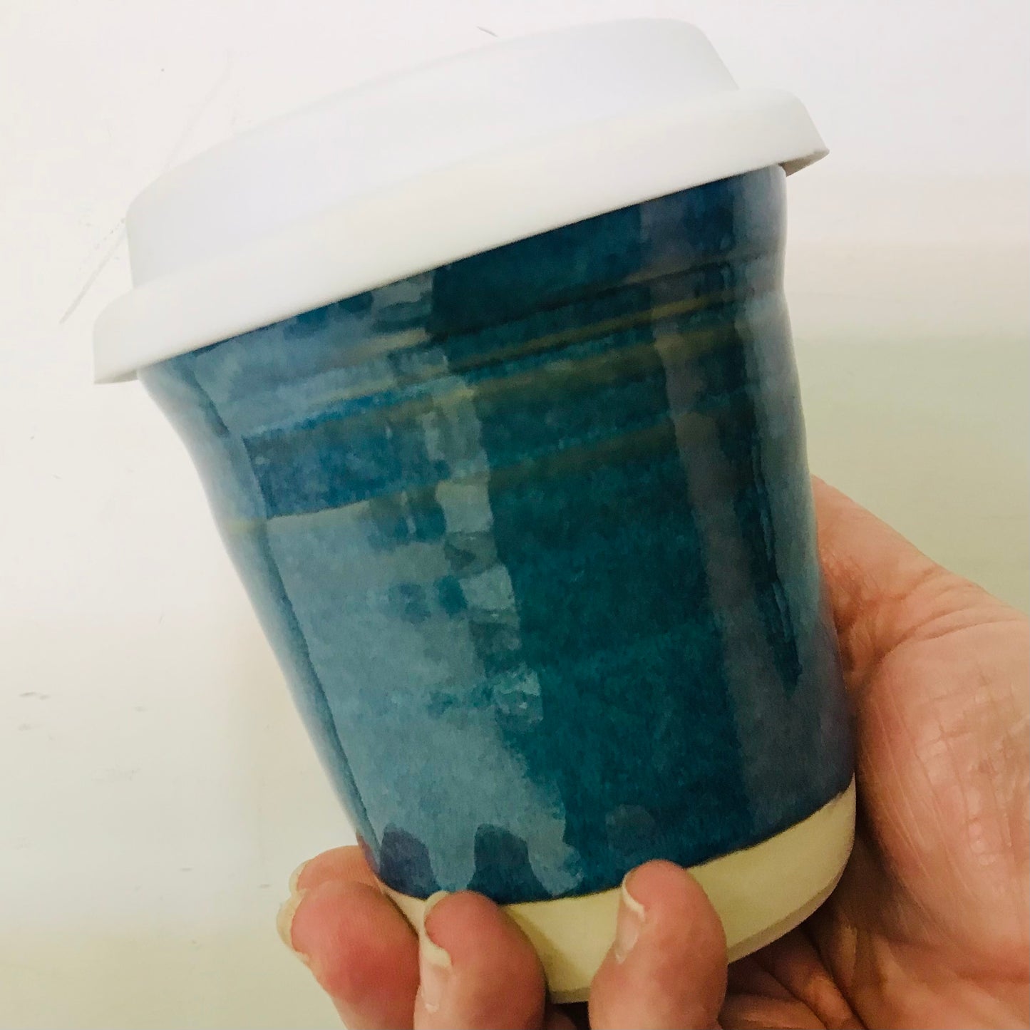Handmade Travel Cup with Silicone Lid