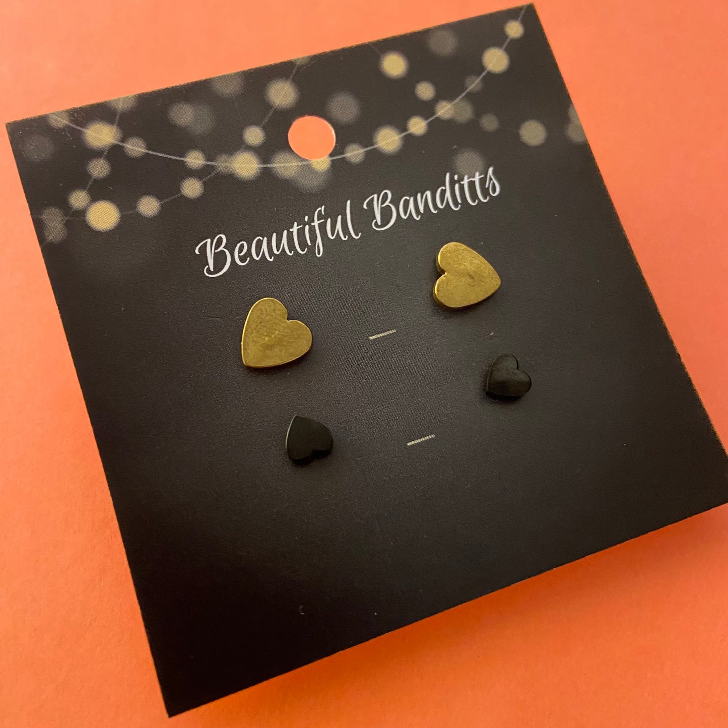 Mixed Metal Stud Earrings - Duo Set