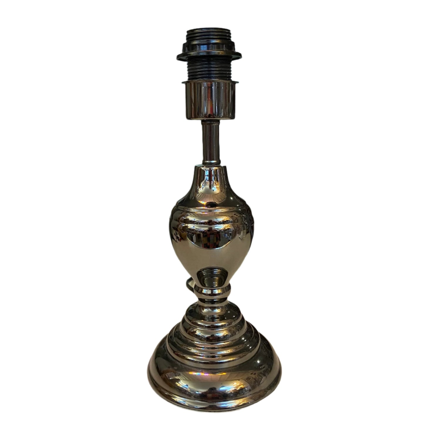Reflective Pewter lamp base 