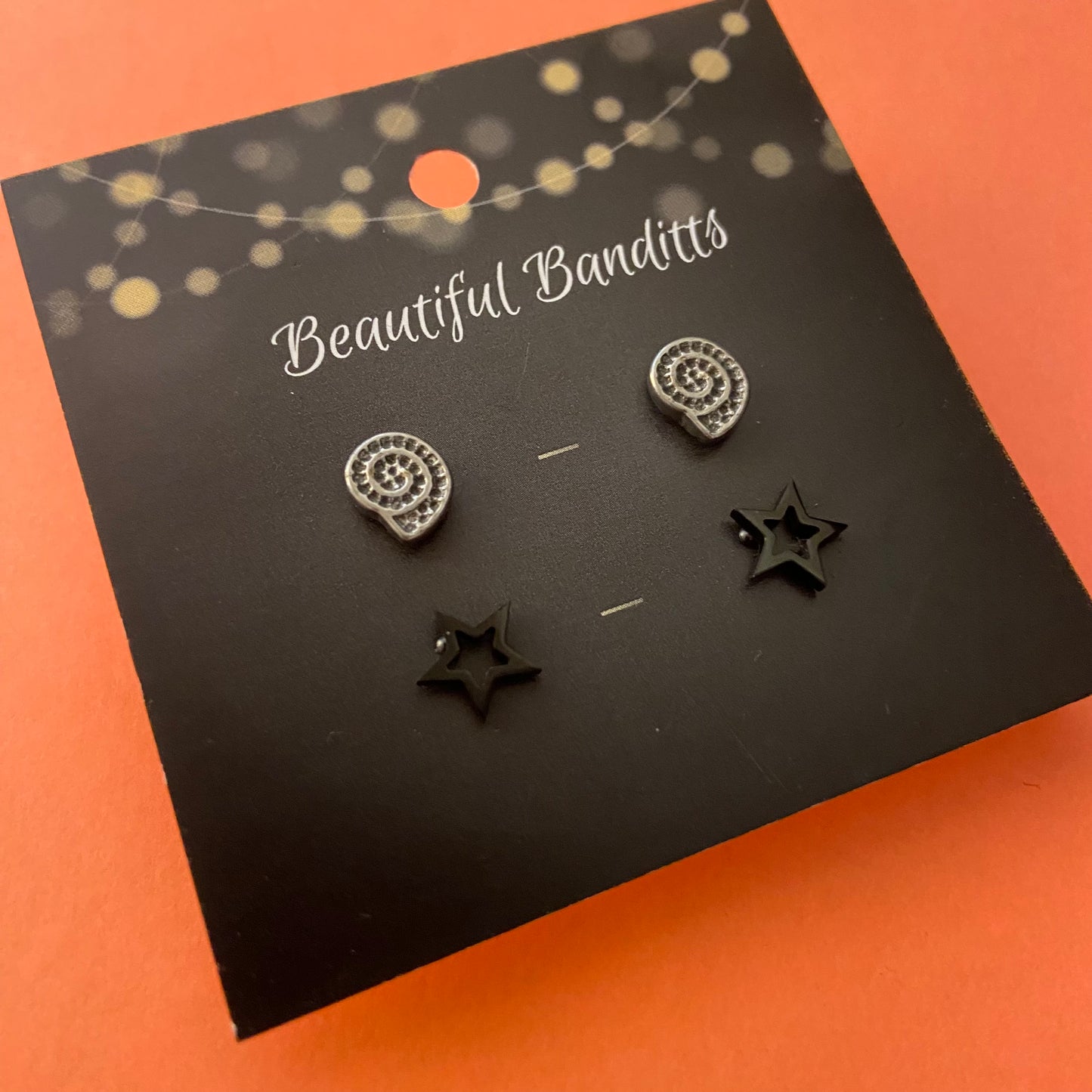 Mixed Metal Stud Earrings - Duo Set