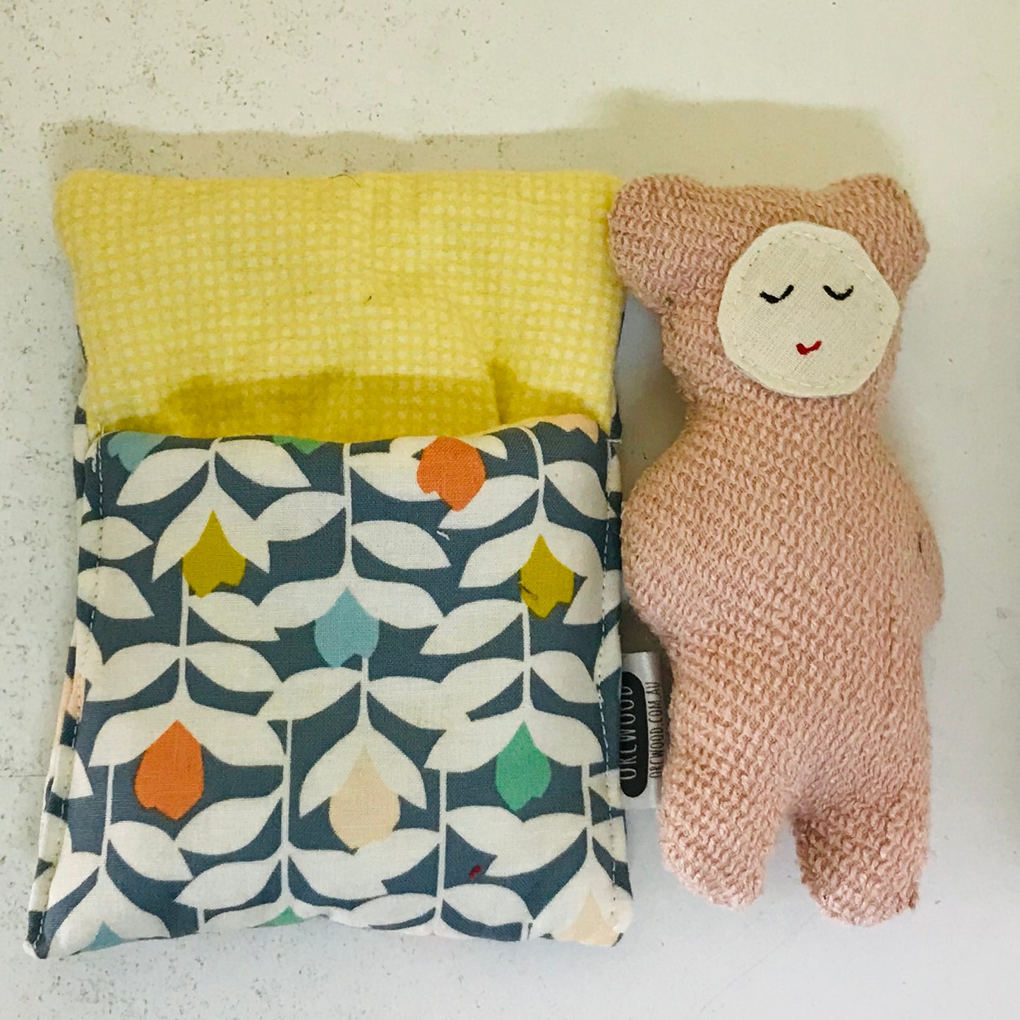 Handmade OOAK Mini Sleepy Bear with Sleeping Bag
