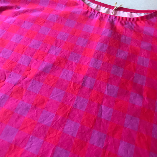 Handmade Women’s Box Top - Fuschia Check (M/L)