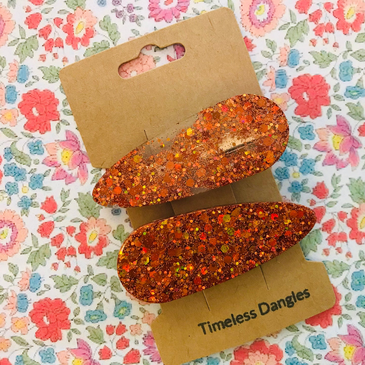 Resin Sparkle Hair Clips - Set of 2