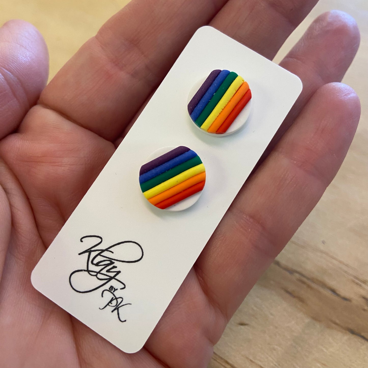 Handmade Polymer Clay Earrings - studs