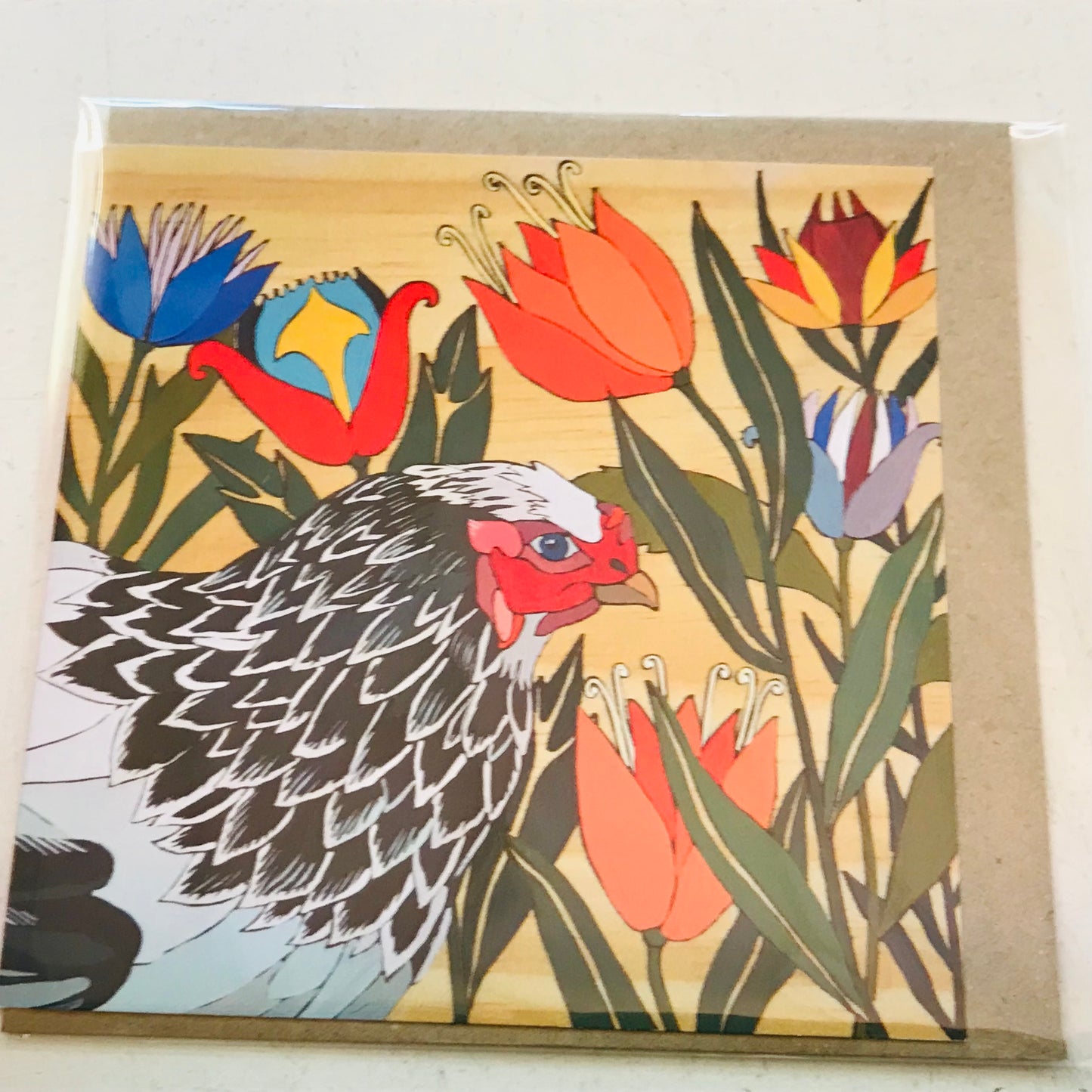 Flora Square Blank Greeting Cards